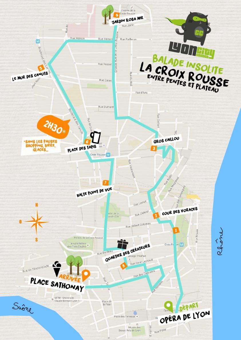 지도 croix rousse Lyon 