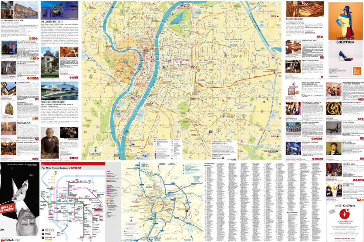 리옹의 관광 정보 지도
